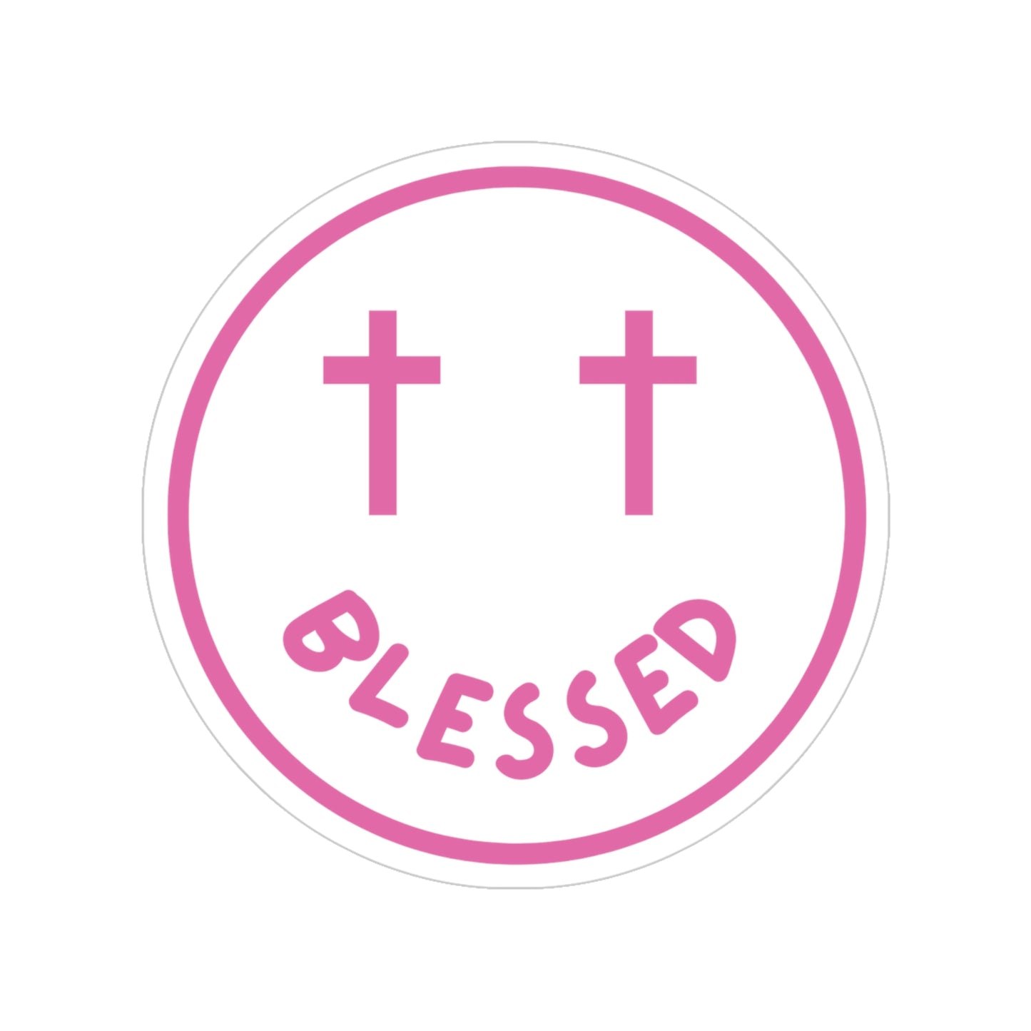 Blessed Transparent Indoor/Outdoor Stickers, Round, 1pcs