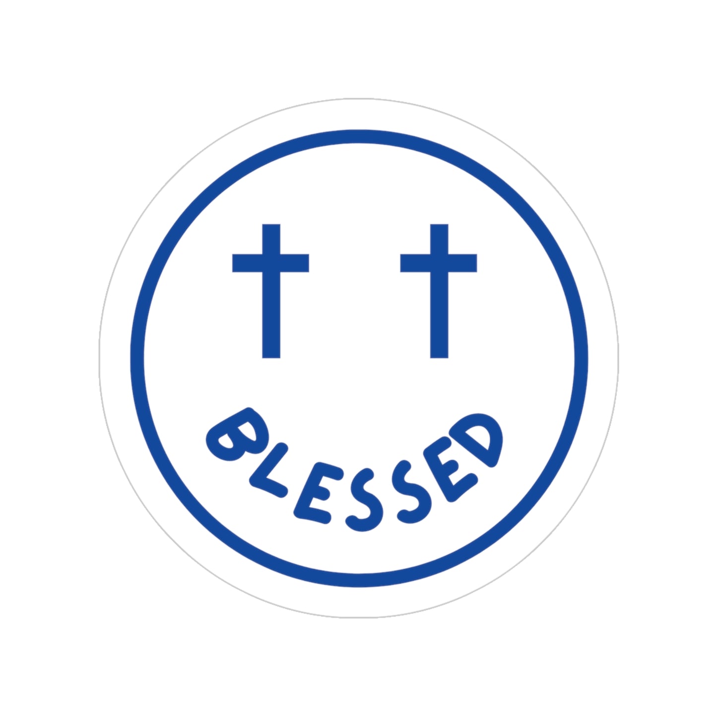 Blessed Transparent Indoor/Outdoor Stickers, Round, 1pcs