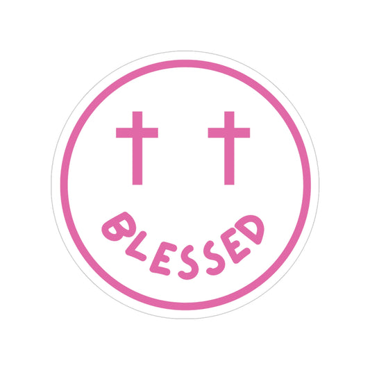 Blessed Transparent Indoor/Outdoor Stickers, Round, 1pcs