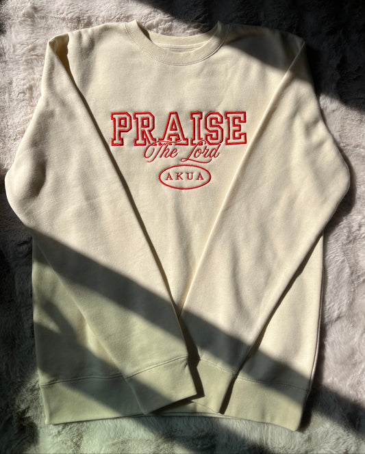Praise the Lord Embroidered Collegiate Sweatshirt